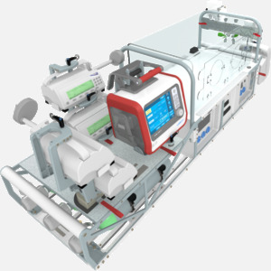 Hillaero VOYAGER 7 FAA certified Mount for your Air Ambulance Airmed Helicopter or Fixed Wing Aircraft WITH UNITS ISO1